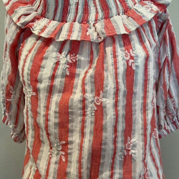 MISA Los Angelas Embroidered Smock Top Sz.S - Picture 4 of 5